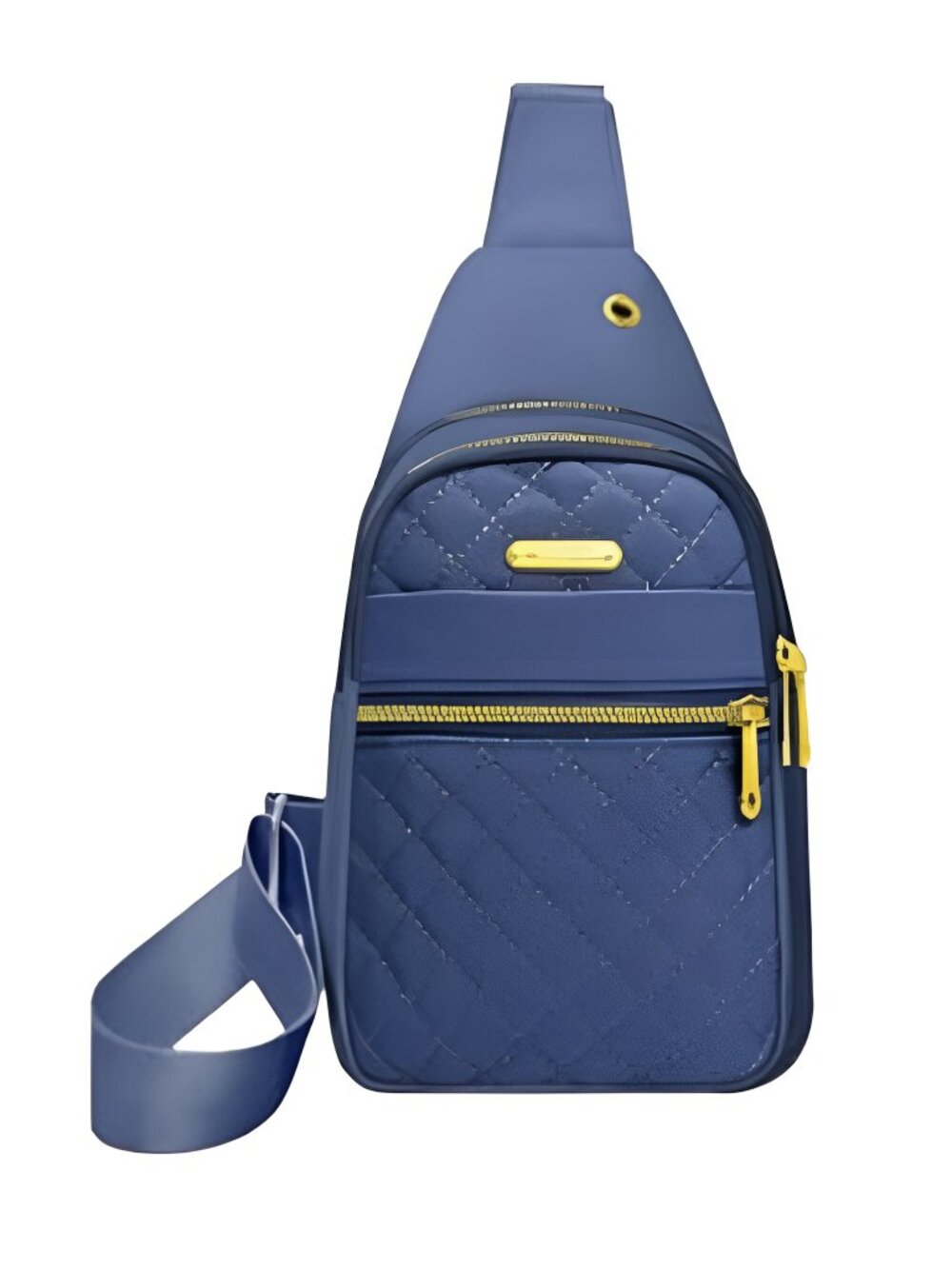 Women's/Men's Small Crossbody Sling Backpack, BLUE - Picture 2 of 10